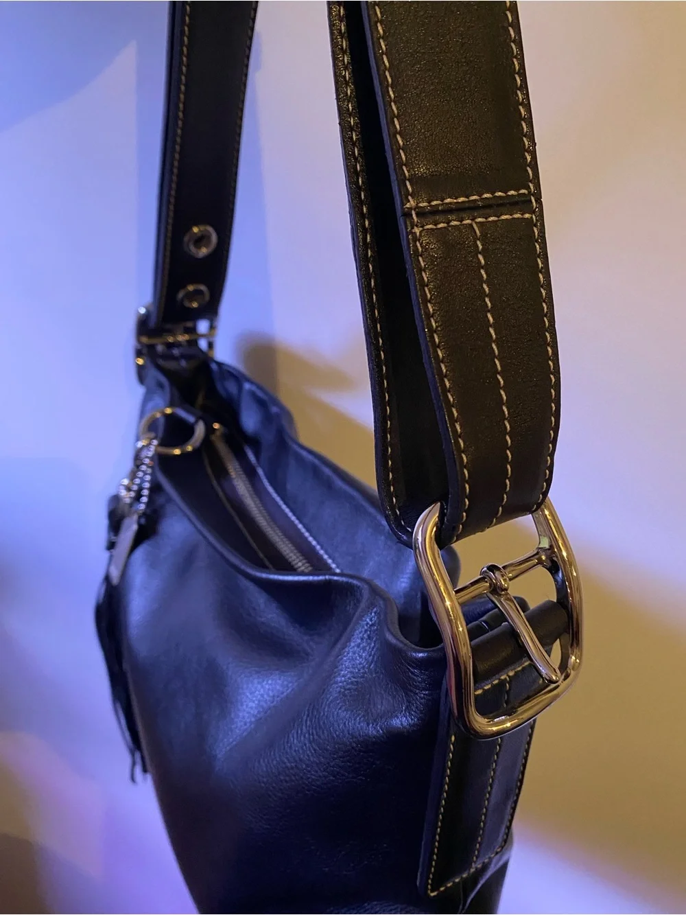 Coach Y2K Leather Hobo Bag with Tassel